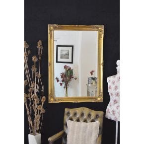 Mirror Outlet Hamilton Wall Mirror, 106x76cm, Gold