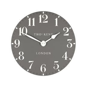 Thomas Kent Arabic Wall Clock, 12", Dolphin