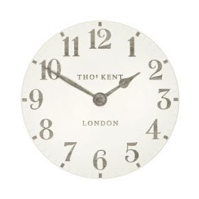 Thomas Kent Arabic Wall Clock, 30cm, Limestone