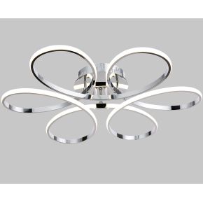 Casa Minnelli LED Swirl Flush Ceiling Light, Chrome