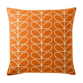 Orla Kiely Small Linear Stem Cushion, Persimmon