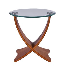 Jual Siena Glass Side Table, Walnut