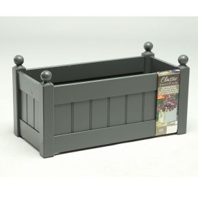 AFK Classic Wooden Painted Trough Planter, 66cm, Charcoal