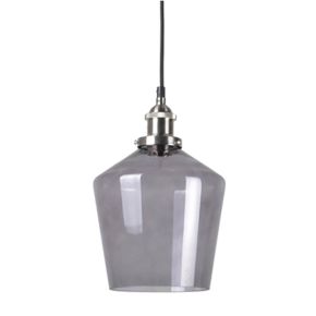 Pacific Lifestyle Metal & Smoke Ceiling Light, Antique Silver