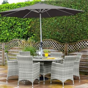 Hartman Westbury Garden Dining Set, 6 Seater, Ash