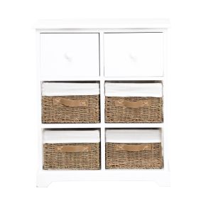 Casa Unit With 6 Basket Drawers, Grey