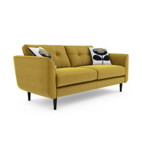 Orla Kiely Linden Medium Velvet Sofa, Glyde Ochre