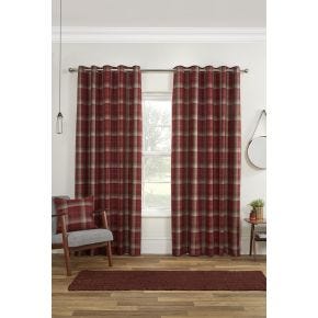 Sundour Carnoustie Curtains, 168 x 183cm, Red