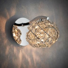 Endon Talia Diamante Wall Light, Chrome
