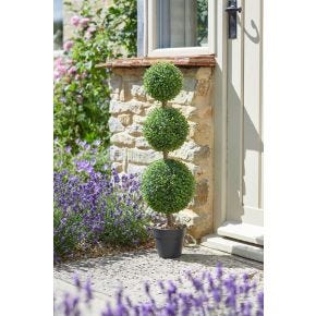 Smart Garden Trio Topiary Artificial Tree, 80cm, Green