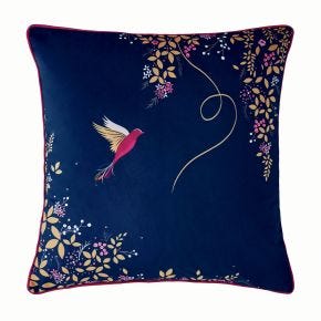 Sara Miller Hummingbird Cushion, Navy