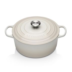 Le Creuset Round Casserole, 24cm, Meringue