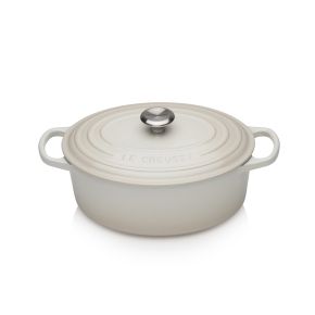 Le Creuset Oval Casserole, 27cm, Meringue