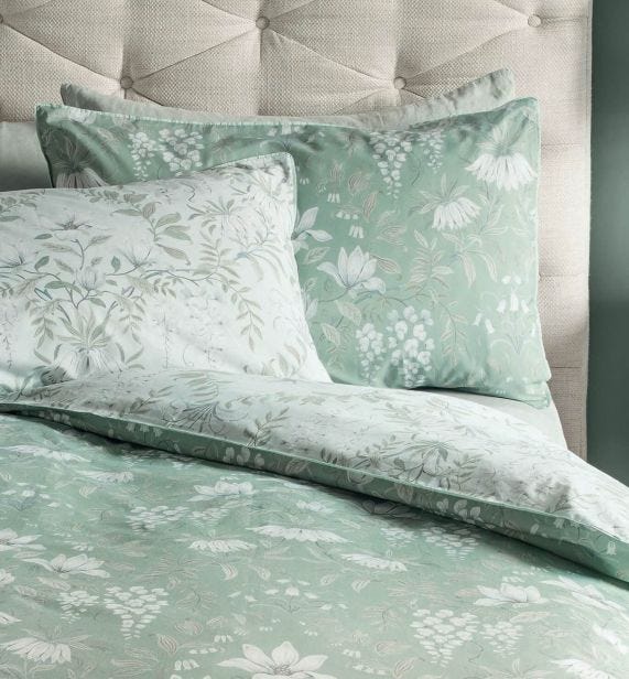 Laura Ashley Parterre Standard Pillowcase Pair, Sage