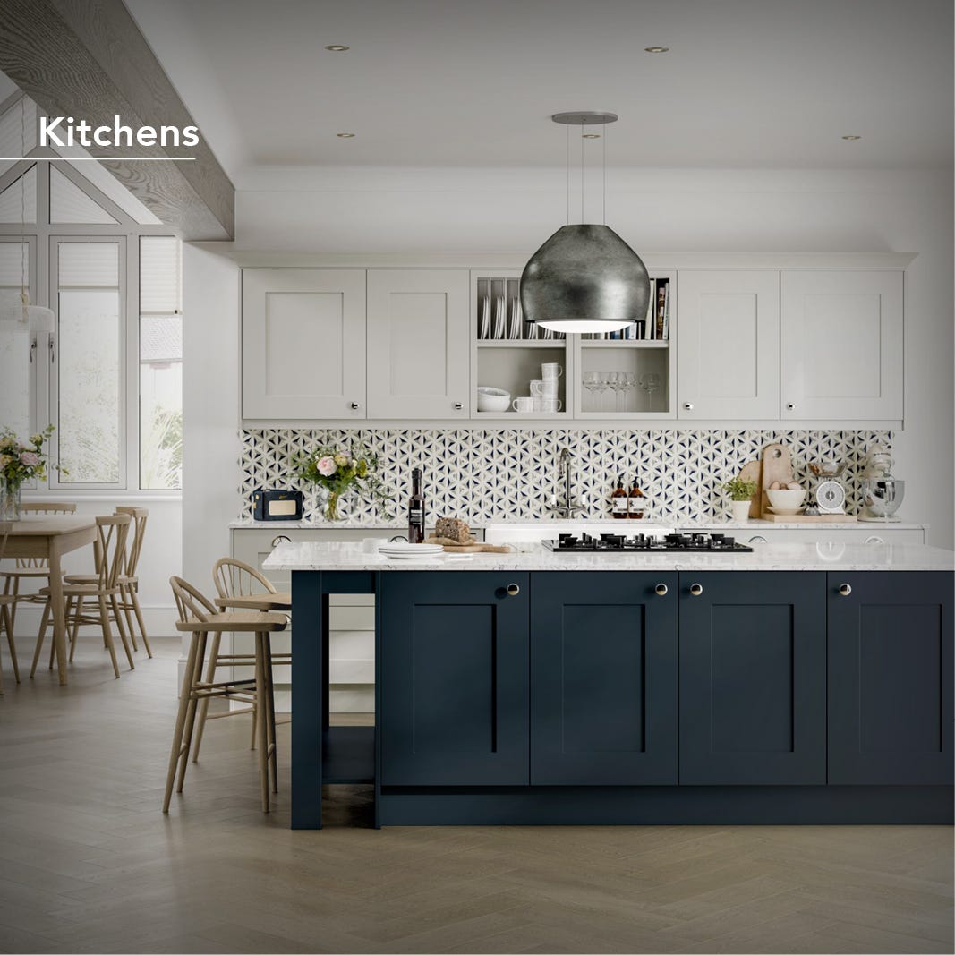 Shaker navy kitchen